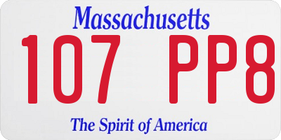 MA license plate 107PP8