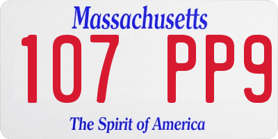 MA license plate 107PP9