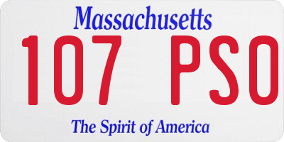 MA license plate 107PS0