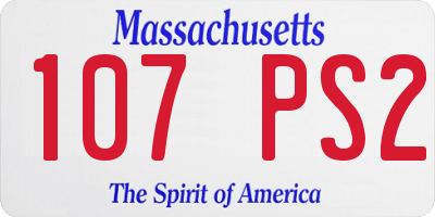 MA license plate 107PS2