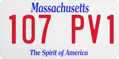 MA license plate 107PV1