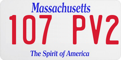 MA license plate 107PV2