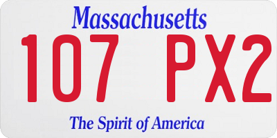MA license plate 107PX2