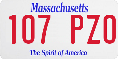 MA license plate 107PZ0