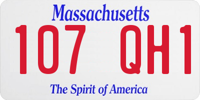 MA license plate 107QH1