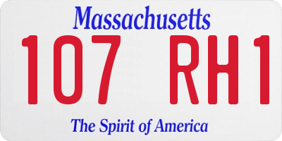 MA license plate 107RH1