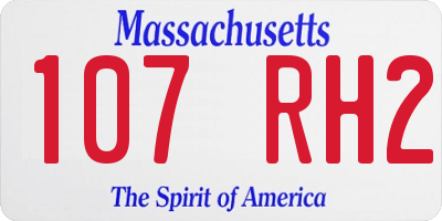 MA license plate 107RH2