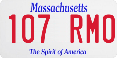 MA license plate 107RM0