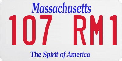 MA license plate 107RM1