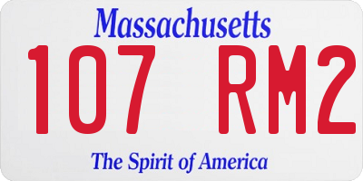 MA license plate 107RM2