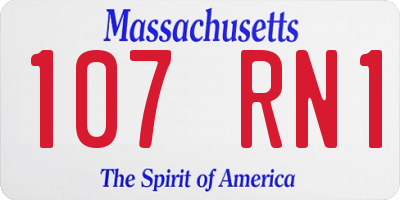 MA license plate 107RN1
