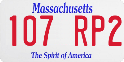MA license plate 107RP2