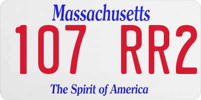 MA license plate 107RR2
