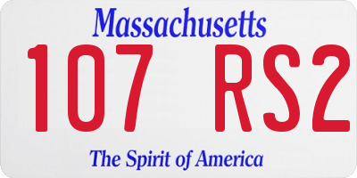 MA license plate 107RS2