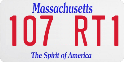MA license plate 107RT1