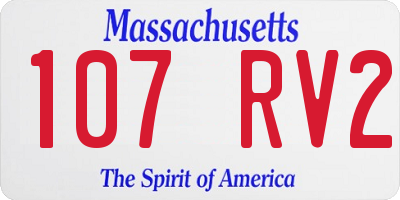 MA license plate 107RV2