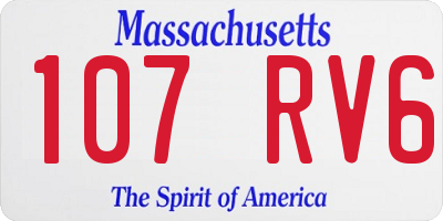 MA license plate 107RV6