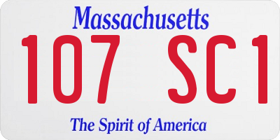 MA license plate 107SC1