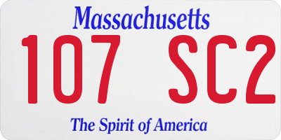 MA license plate 107SC2