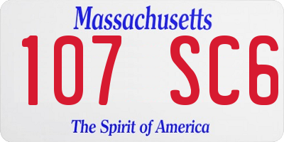 MA license plate 107SC6