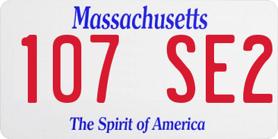 MA license plate 107SE2