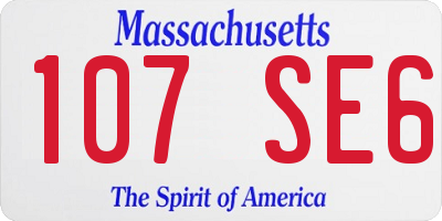 MA license plate 107SE6