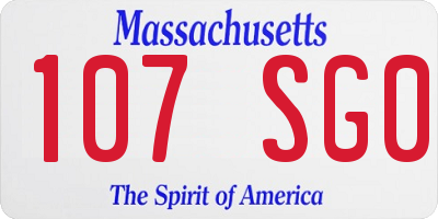 MA license plate 107SG0