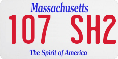 MA license plate 107SH2