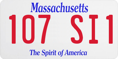 MA license plate 107SI1