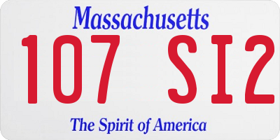 MA license plate 107SI2