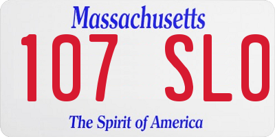 MA license plate 107SL0
