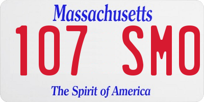 MA license plate 107SM0