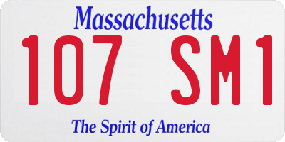 MA license plate 107SM1