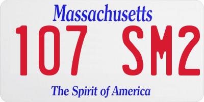 MA license plate 107SM2