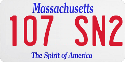 MA license plate 107SN2