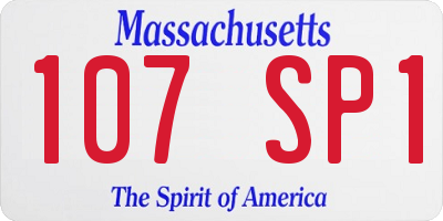 MA license plate 107SP1
