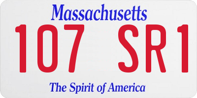 MA license plate 107SR1