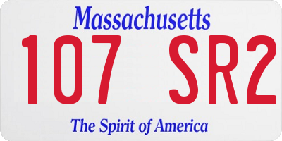 MA license plate 107SR2
