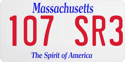 MA license plate 107SR3