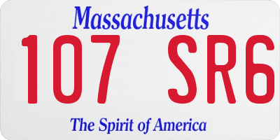 MA license plate 107SR6