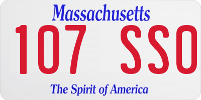 MA license plate 107SS0