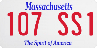 MA license plate 107SS1
