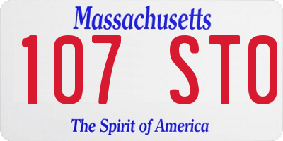 MA license plate 107ST0