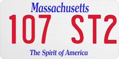 MA license plate 107ST2