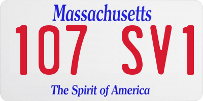 MA license plate 107SV1