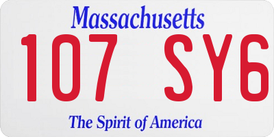 MA license plate 107SY6