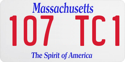MA license plate 107TC1