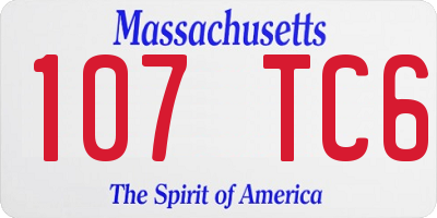 MA license plate 107TC6