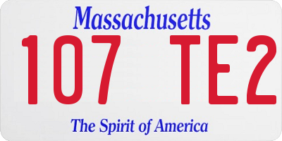 MA license plate 107TE2