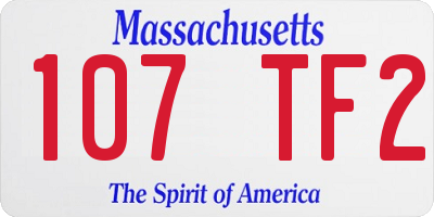 MA license plate 107TF2